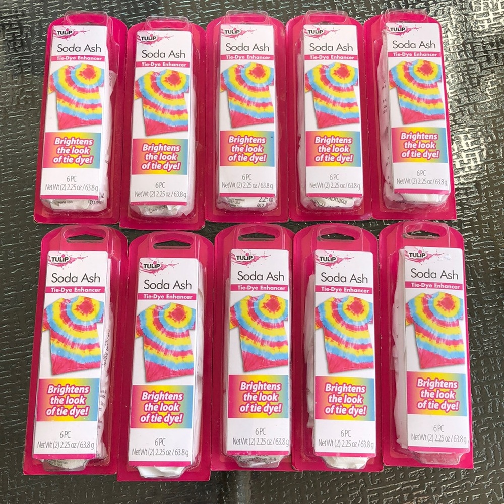 10 packages Tulip Tie-Dye Soda Ash Dye Enhance